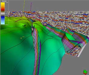 3D Model in Petrel from Schlumberger